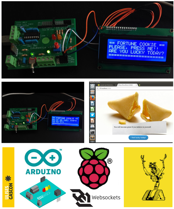 El reloj binario funcionando con LCD y una matriz led