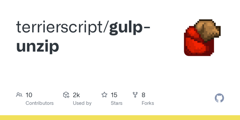 Logotipo de Gulp-unzip